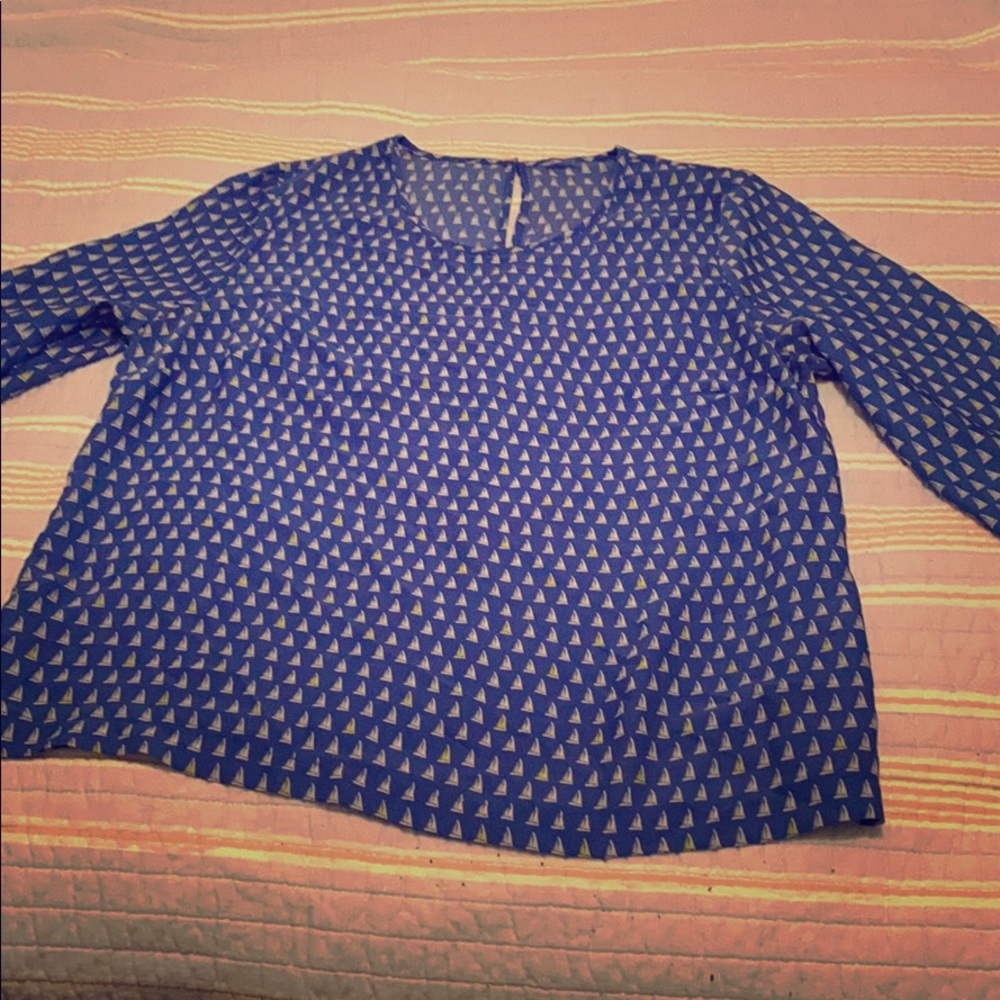 Blue banana republic blouse silk